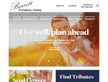 Tablet Screenshot of barrettfuneralhome.net